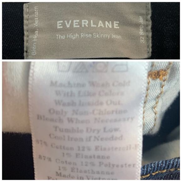 Everlane Jeans The High Rise Skinny Ankle Dark Wash Women's Size 32 - Picture 9 of 11